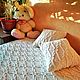  A large cozy blanket in the sea style is knitted with needles, Blankets, Voronezh,  Фото №1