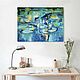 Painting water lilies water lilies lotus oil palette knife 50h40. Pictures. Yulia Berseneva ColoredCatsArt. My Livemaster. Фото №6