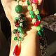 Long beads with Kalina pendant green beads as a gift. Necklace. Amorella - Beads. My Livemaster. Фото №6
