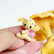 Куклы и игрушки handmade. Livemaster - original item Knitted miniature Dragon Fox 2.5 cm. Handmade.