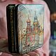  Шкатулка "Спас на Крови", Холуй, 12*9 см. Шкатулки. Палехский сувенир. Интернет-магазин Ярмарка Мастеров.  Фото №2