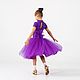 Рейтинговое платье для бальных танцев (бейсик) Purple Doll. Костюмы. EleganceTS. Интернет-магазин Ярмарка Мастеров.  Фото №2