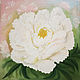 Painting 'White peony' oil painting.Peony, Pictures, Sergiev Posad,  Фото №1