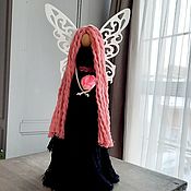 Куклы и игрушки ручной работы. Ярмарка Мастеров - ручная работа Angel macrame large wings EMO black dress. Handmade.