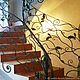 Wrought iron railing ' Oak branches', Stairs, Zelenograd,  Фото №1