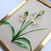 Картины и панно handmade. Livemaster - original item Panels: white Orchid. Handmade.