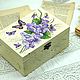 Violet casket decoupage wood, Box, Moscow,  Фото №1
