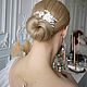 Hairpin in the bride's hairstyle with handmade flowers. Hair Decoration. Кристальная веточка - Crystal twig (Crystal-twig). My Livemaster. Фото №5