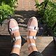 Sun sandals pink/white. Sandals. Hitarov (Hitarov). Online shopping on My Livemaster.  Фото №2