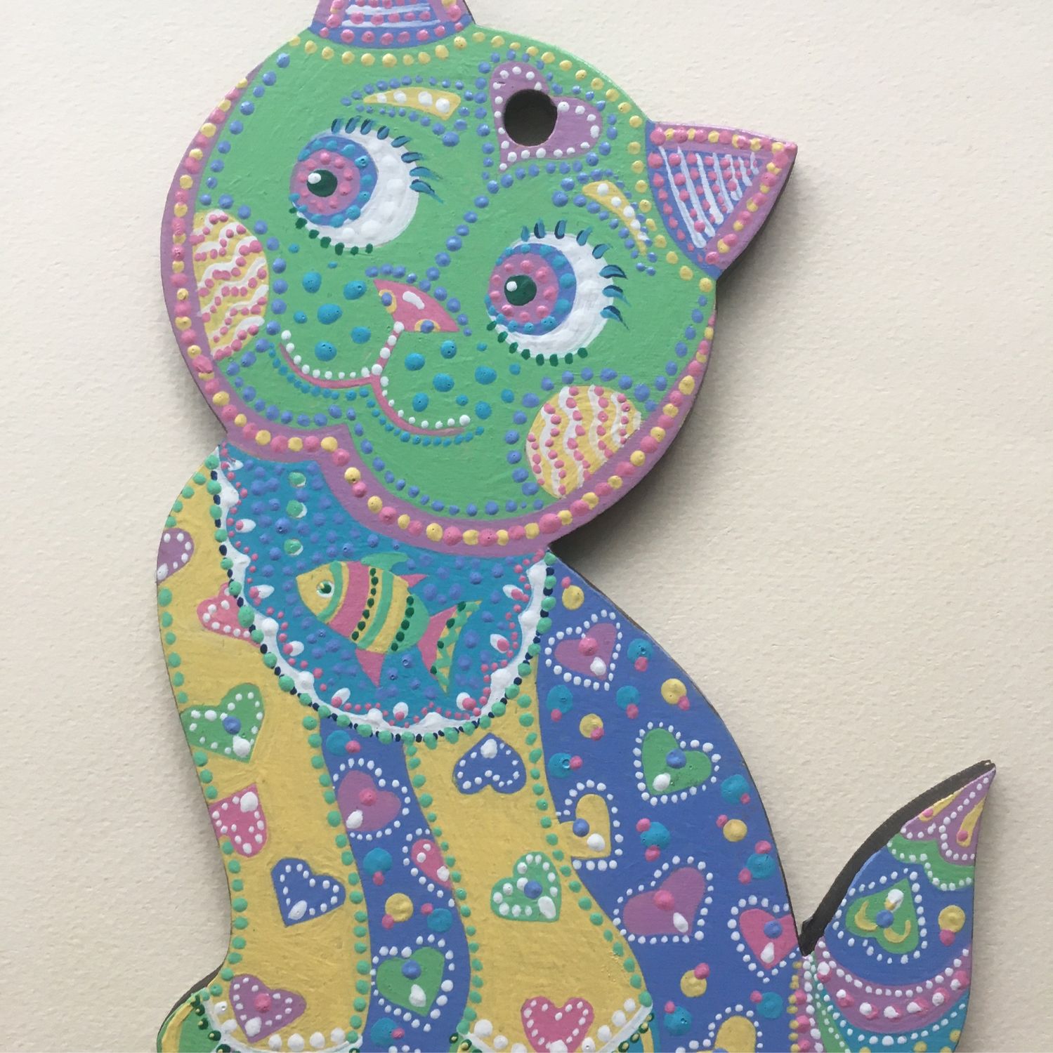 Декоративный котик. Роспись по дереву. в интернет-магазине на Ярмарке ...