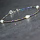 The bracelet is made of river pearls and natural iridescent hematite. Bead bracelet. naturalkavni. My Livemaster. Фото №5