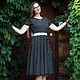Тёплое платье в горошек миди. Платья. Dudu-dress. Ярмарка Мастеров.  Фото №4