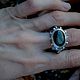 Silver ring natural obsidian stone, silver ring. Rings. Natali Batalova. My Livemaster. Фото №6