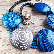 Украшения handmade. Livemaster - original item Nautical BOHO. Handmade necklace of polymer clay. Handmade.