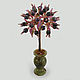 Tree amethyst `Amethyst color` in a vase of onyx
