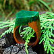 Summer - ring made of beech wood and jewelry (epoxy) resin, Rings, Mikhailovka,  Фото №1