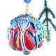 Елочный шар Дед Мороз со Снегурочкой, Елочные игрушки, Севастополь,  Фото №1