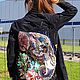 Denim jacket in black with embroidery Indian elephant decor. Outerwear Jackets. Karina-bro. Online shopping on My Livemaster.  Фото №2