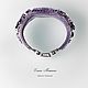 Lavender bracelet with charoite stone and Swarovski crystals. Cuff bracelet. Elena Potsepnya Jewelry. My Livemaster. Фото №11