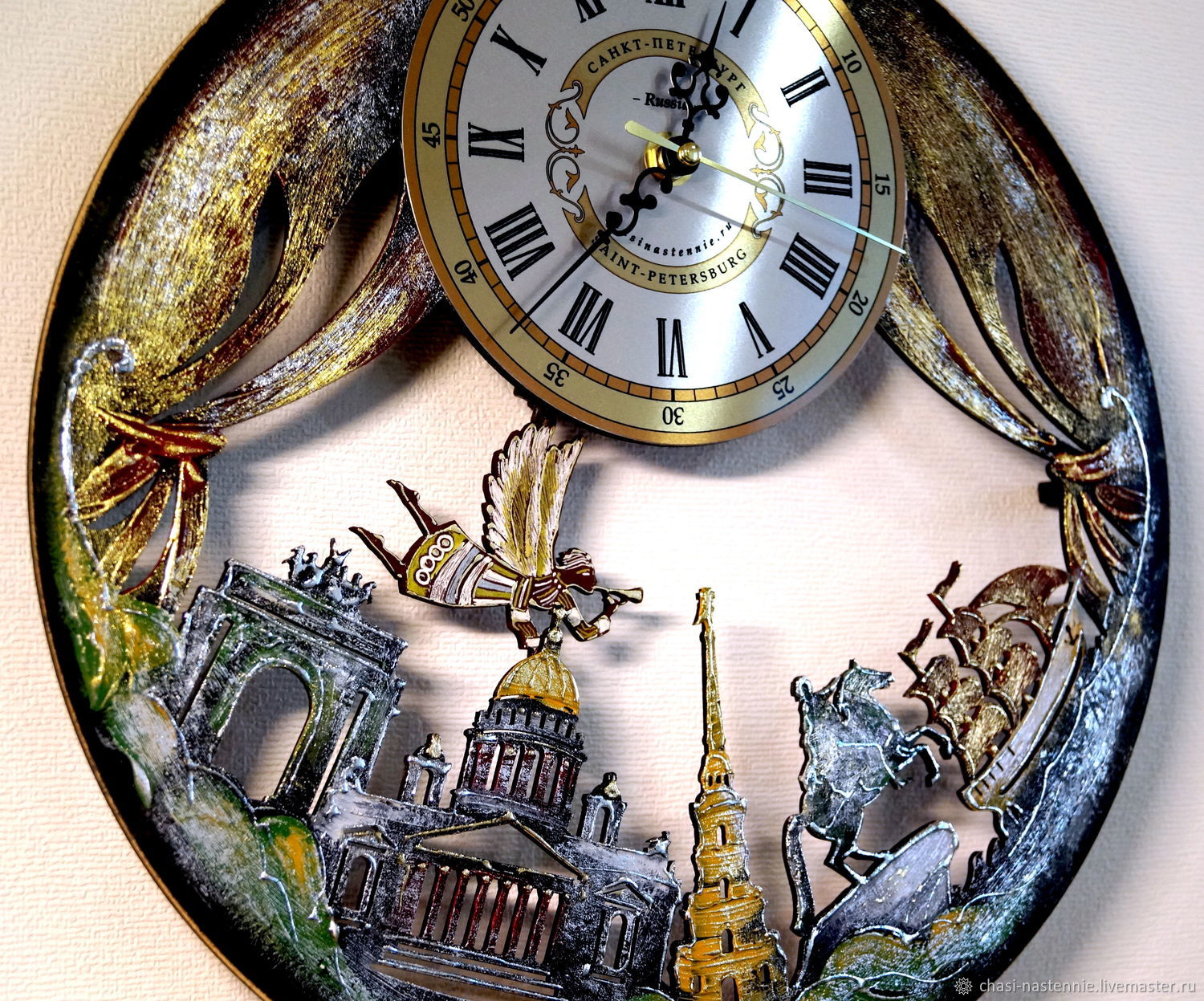 St. Petersburg secrets wall clock from Russia, Souvenirs3, St. Petersburg,  Фото №1