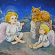 Angels and Rhymes Picture in Children's Print 20h20 cm. Pictures. KapustinaArt. Online shopping on My Livemaster.  Фото №2