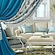 Шторы Дамаск голубой. Шторы. Шторы Anastasia Design. Ярмарка Мастеров.  Фото №8