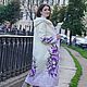 Заказать  Пальто с капюшоном Цветущий миндаль. Авторский трикотаж Курган-Каприз (Ludalang). Ярмарка Мастеров. . Пальто Фото №3