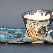 Посуда handmade. Livemaster - original item teacups: in Wonderland.. Handmade.