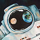 Cosmonaut oil Painting. Pictures. Viktorianka. Online shopping on My Livemaster.  Фото №2