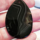 Midnight-black cat on black agate-pendant with painted to order. Pendant. lacquer miniature. My Livemaster. Фото №4