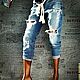 Рваные джинсы "Baby Freeze". Джинсы. Студия дизайна 'Jeans_torn'. Интернет-магазин Ярмарка Мастеров.  Фото №2