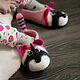 Felted Baby Pink Raccoon Slippers, Slippers, Chelyabinsk,  Фото №1