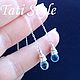 Серебряные серьги - продевки с голубым топазом ,, ICICLE ,,. Серьги-продевки. Tati Style. Ярмарка Мастеров.  Фото №10