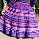 Boho-skirt 'Magic purple'. Skirts. PolMary. Online shopping on My Livemaster.  Фото №2
