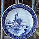 Винтаж: Тарелка коллекционная настенная винтажная: Delft. Тарелки винтажные. Антиквариат & Винтаж. Ярмарка Мастеров.  Фото №6