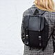 Leather backpack 'Moscow' black. Backpacks. uva. My Livemaster. Фото №4