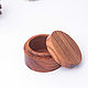 A small round box made of yatoba wood. Gift wrap. Spirit of tree. Online shopping on My Livemaster.  Фото №2