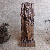 Для дома и интерьера handmade. Livemaster - original item Statuette Bastet, Bast, ancient Egyptian goddess, wooden statuette. Handmade.