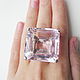 Невероятной красоты, чистый, прозрачный розовый топаз 104.01  Carat  в роскошном стильном кольце!