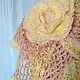Kid mohair shawl 'Honey' and rose brooch. Shawls. Lena Aseeva Knit and Felt. My Livemaster. Фото №5