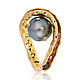 Gold Ring with Tahiti Sea Pearls 13,1 mm German Kabirski, Rings, Moscow,  Фото №1