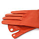 Оранжевые кожаные перчатки Кассия. Перчатки. LA1007 - изделия из натуральной кожи. Ярмарка Мастеров.  Фото №5