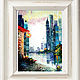 Painting City interior cityscape on canvas 50h70 in oil. Pictures. Lana Zaitceva. My Livemaster. Фото №6