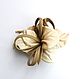 Hair clip machine hair from the skin `Make-Up` Nude powder taup. Reliable beautiful machine hair clip flower for hair. The author's original three-dimensional flower decoration on the head, on hair Gi
