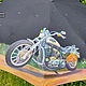 Зонт с росписью: Харли-Девидсон / Мотоцикл Harley-Davidson, Зонты, Санкт-Петербург,  Фото №1