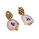 Quartz earrings 'Pink drops' buy earrings with pink stone. Earrings. Irina Moro. Online shopping on My Livemaster.  Фото №2