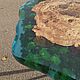  Стол из капового карагача и смолы со мхом в заливке. Столы. Мастерская Нова Арт | Слэб стол-река. Ярмарка Мастеров.  Фото №4