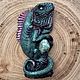 Игуана Ящерица - дракон Брошь с камнем iguana lizard. Брошь-булавка. Skari-art. Ярмарка Мастеров.  Фото №6