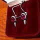 Серьги с природными рубинами и цирконами. Серьги классические. OLVIKSOL JEWELRY STORE. Ярмарка Мастеров.  Фото №5