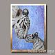 Oil painting White Tigers 18*24 cm. Pictures. Ulia Svetlaya (UliaSvetlaya). Online shopping on My Livemaster.  Фото №2